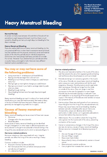 heavy menstrual bleeding